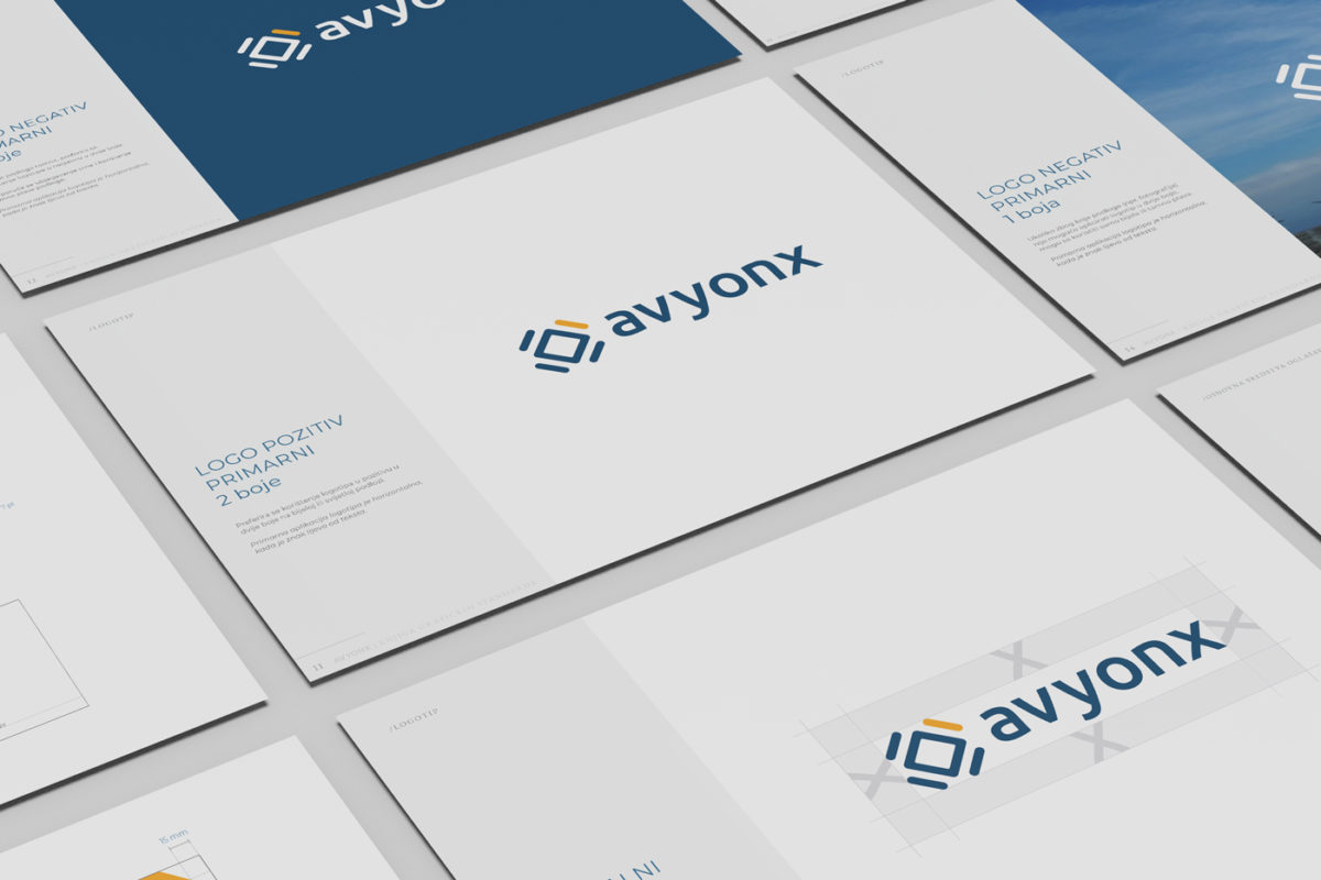 Vizualni identitet i knjiga standarda za Avyonx